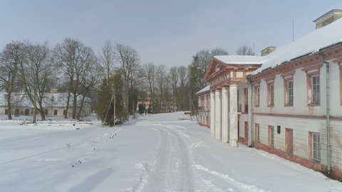 A view of old Manor in winter