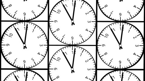 Black Clock Dial Numbers Rotating Arrows Stock Footage Video (100% ...
