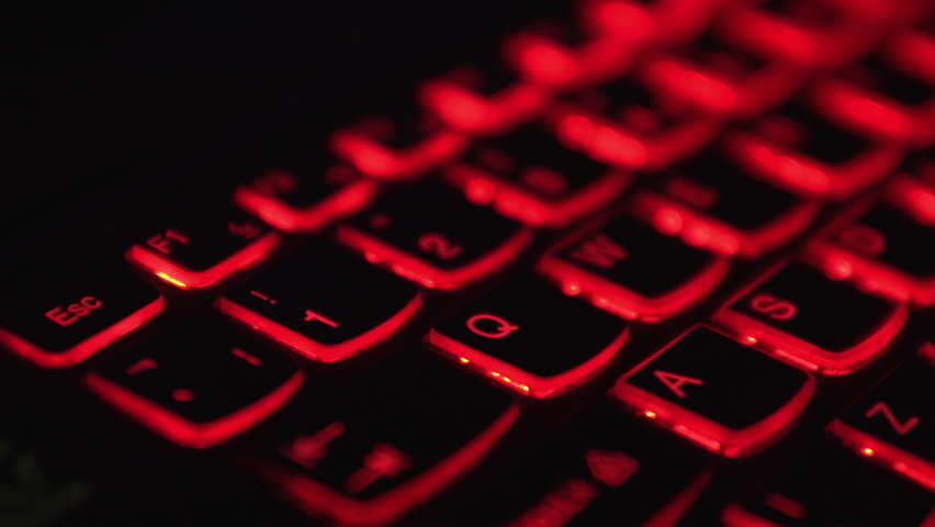 Keyboard with red and black letters image - Free stock photo - Public ...