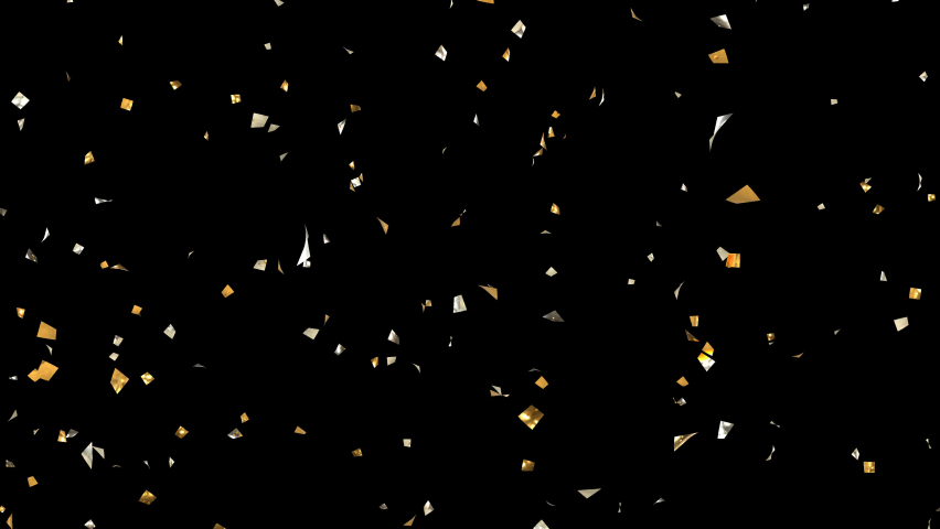 Confetti Gold and Silver Particles Glitter Transparent Background | Shutterstock HD Video #1068246194
