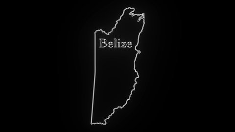 Map of Belize, Belize outline, Animated close up map of Belize