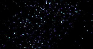 particles shiny circles blue flying motion, reshaping background congratulation banner, texture 4k video
