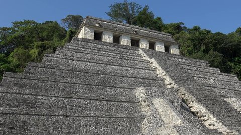 Temple of inscriptions in Palenque Mayan ruins, Mexico