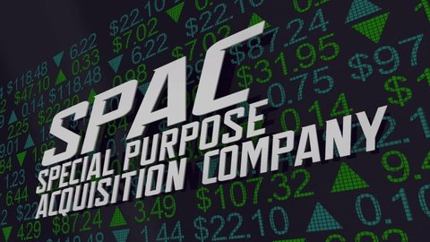 SPAC Special Purpose Acquisition Company Stock Market Shares Exchange IPO 3d Animation