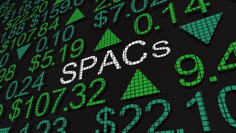 
SPACs Special Purpose Acquisition Companies IPO Stock Market Shares 3d Animation