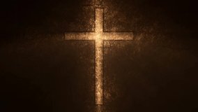 Video of Glowing Christian Cross Background