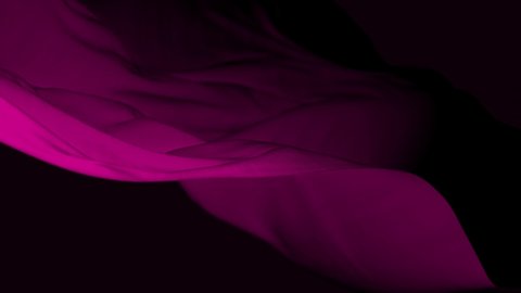 4k Pink wave satin fabric loop background.Wavy silk cloth fluttering in the wind.tenderness and airiness.3D digital animation of seamless flag waving ribbon streamer riband. 