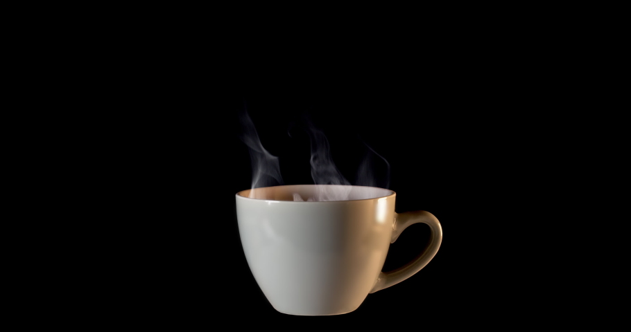 steam cup boiling water trickle rises Stock Footage Video (100% Royalty ...