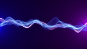 Abstract loopable blue and violet wavy motion background. Concept of futuristic animation.