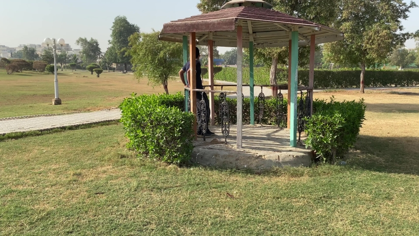Man relaxing in the fresh air