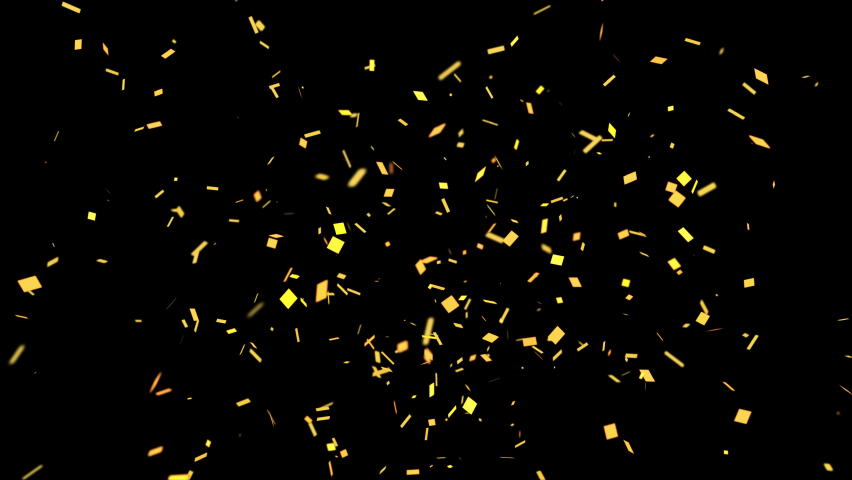 Gold Confetti Explosion Animation with QuickTime Prores 4444 Alpha Channel. NOT: Color, Resolution and Quality in the preview video may not be good because of very low size and Resolution. | Shutterstock HD Video #1068378788