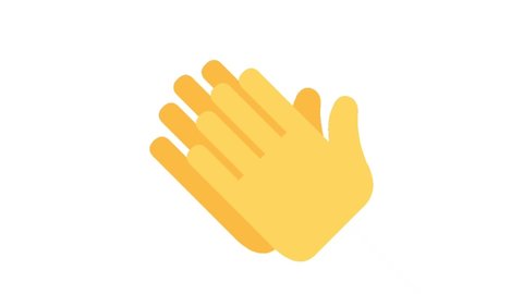 Yellow clapping hands animation emoji