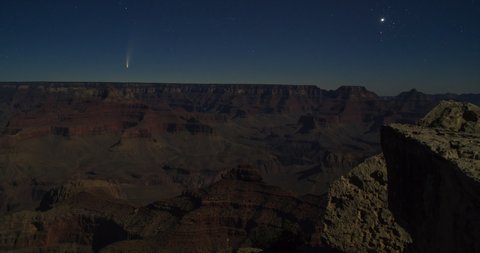 Comet NEOWISE over the Grand Canyon at Mather Point