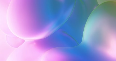 Abstract Background with Colorful Pink Bubbles and Gradient , Relaxing and Calming Flowing Motion.	3D rendering, 4K loop
