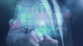 Array of stock market infographics in virtual space. - Powered by Shutterstock - Get 15% off with code: PIKWIZARD15