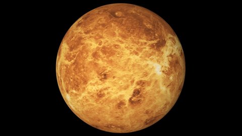 Moving Away Planet Venus Outer Space Stock Footage Video (100% Royalty