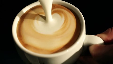 coffee - milk effect/Milk effect on coffee or cappuccino surface