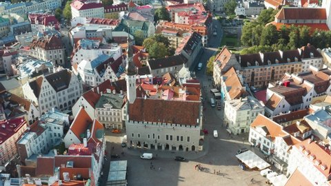 Flight over Tallinn Town Hall Square