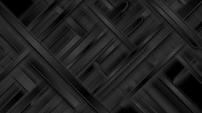 Black glossy smooth stripes abstract motion background. Seamless looping. Video animation Ultra HD 4K 3840x2160