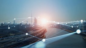 Smart city and communication network concept. 5G. IoT (Internet of Things). Telecommunication. - Powered by Shutterstock - Get 15% off with code: PIKWIZARD15