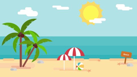 Summer Beach animation background for motion graphics