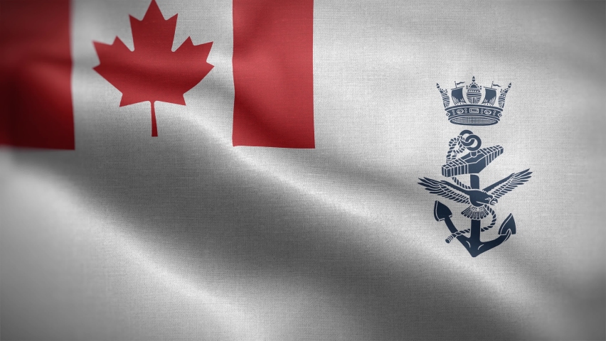 Canada Naval Ensign Flag Loop Background 4K