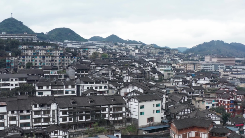 Aerial photo of Maotai Town in Zunyi, Guizhou during the day