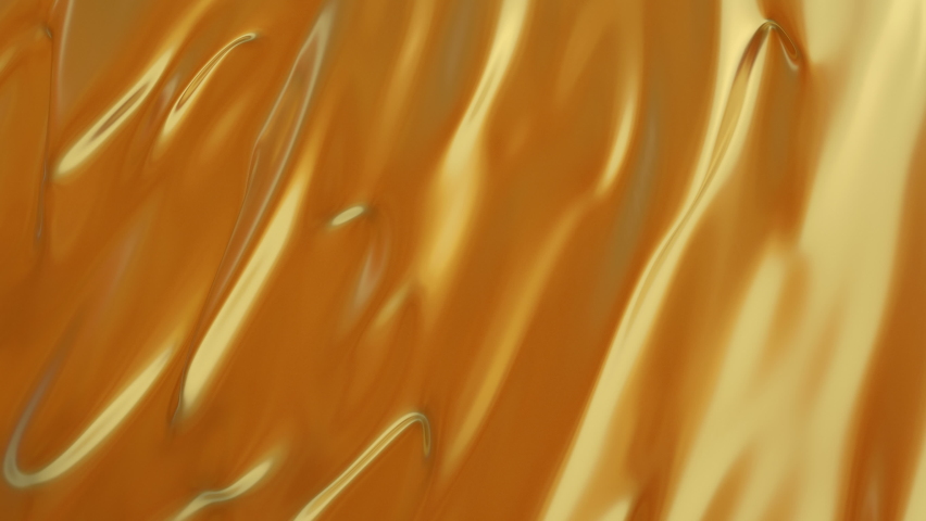 Abstract gold liquid. Golden wave background. Gold background. Gold texture. Lava, nougat, caramel, amber, honey, oil. | Shutterstock HD Video #1068493367