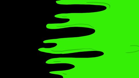 animated 2d drawn fluid transitions horizontally, vertically, and at an angle. Four elements with a transparent background (alpha channel).