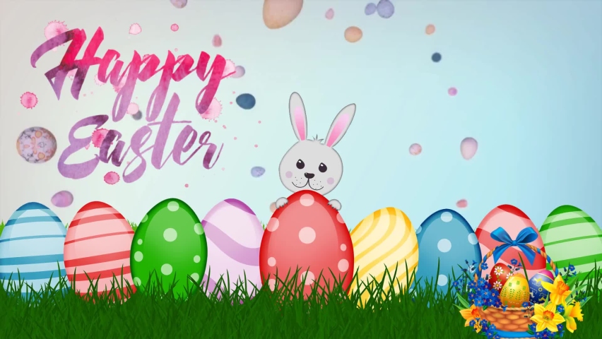 Colorful Easter Eggs Floating In Stock Footage Video 100 Royalty Free Shutterstock