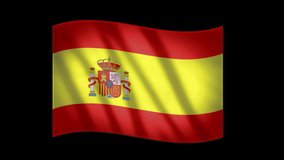 spain national flag wind wave,best quality 