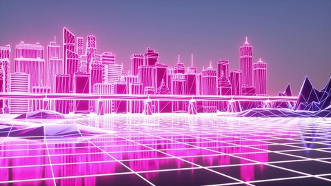 Futuristic Digital Smart City Animation Business Stock Footage Video ...