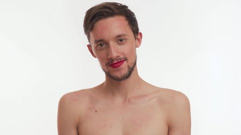 Embarrassed naked man Stock Video Footage - 4K and HD Video Clips