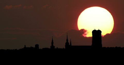 Munich Sunrise Big Sun Sunrise Time Lapse