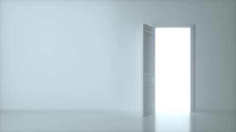 White Open Door Frame Isolated On Stock Footage Video (100% Royalty ...