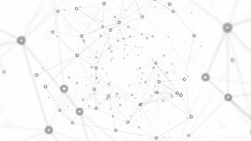 Network connected data tunnel animation on white background. Digital data 4K Video Seamless loop - Powered by Shutterstock - Get 15% off with code: PIKWIZARD15