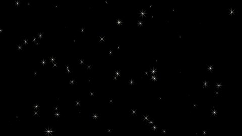 Stars through space motion graphics with night background