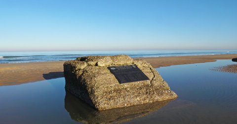 Omaha Beach, the beach near Colleville sur Mer, Normandy,Calvados, France.