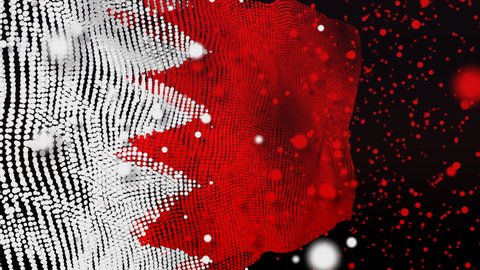 Amazing particle animation of the Bahrain Flag
