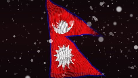 Amazing particle animation of the Nepal Flag