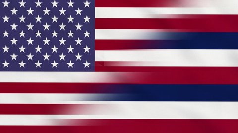 Crumpled Fabric Flag of Hawaii State - USA Intro. State of Hawaii Flag. United States. USA. American Flag. Celebration. Patriots. Realistic Animation 4K. Surface Texture. Background Fabric.