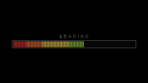 Animation Colorful Loading Bar On Black Stock Footage Video (100% ...
