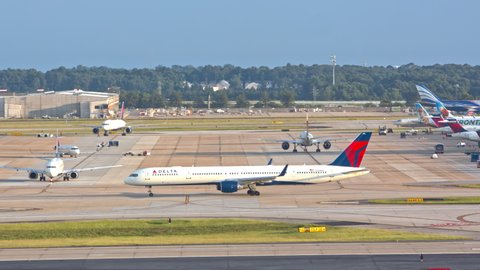 Atlanta international airport Stock Video Footage - 4K and HD Video ...