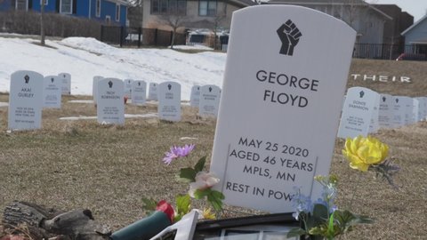 Minneapolis MN, USA - March 7 2021: George Floyd Square ahead of his murder trial