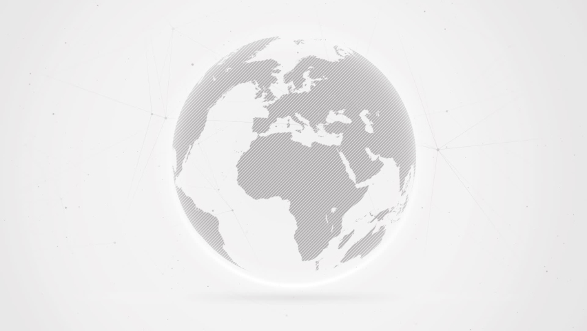 Gray world map in clean white background for business presentation concept.