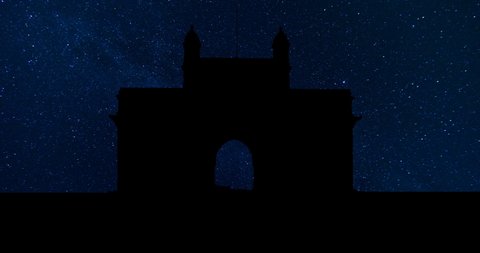 Gateway of India Timelapse Milky Way Stars Night Time Lapse