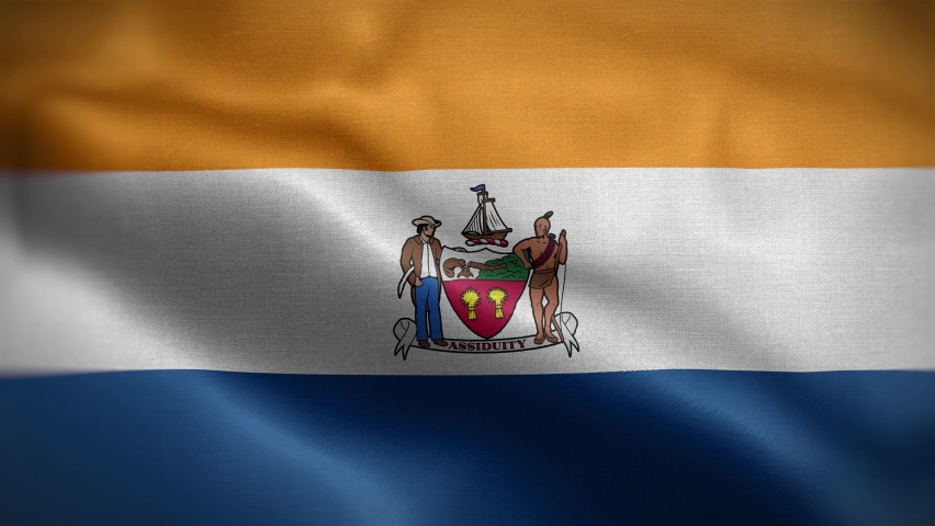 Albany New York USA Flag Loop Background 4K
