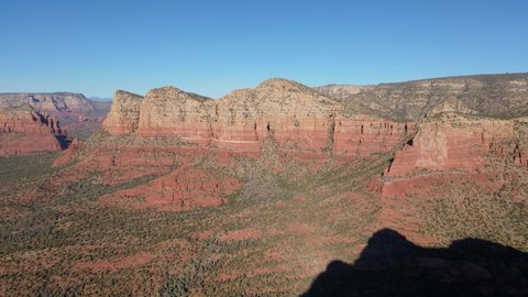 Panorama of Permian Supai Formation and summit of Courthouse Butte, Sedona, USA