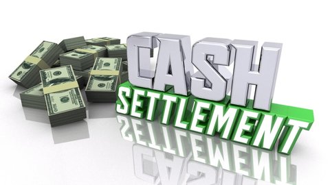 Cash Settlement Legal Negotiated Money Amount Payout 3d Illustration