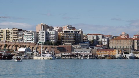 Termoli - Molise - 16 October 2020 - Return to the port of a small boat